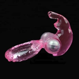 Lapin Vibrant Cock Ring Hommes Éjaculation Retardée <span class=keywords><strong>Penus</strong></span> Anneau - Product Image 3