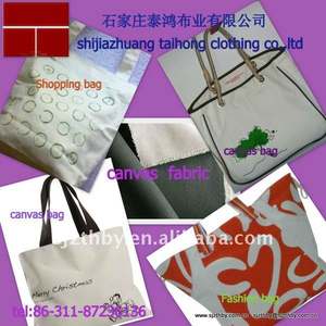 100% de algodón 32/2*16 94*48 venta caliente baratos de algodón tela de lona impresa para el bolso - Product Image 1