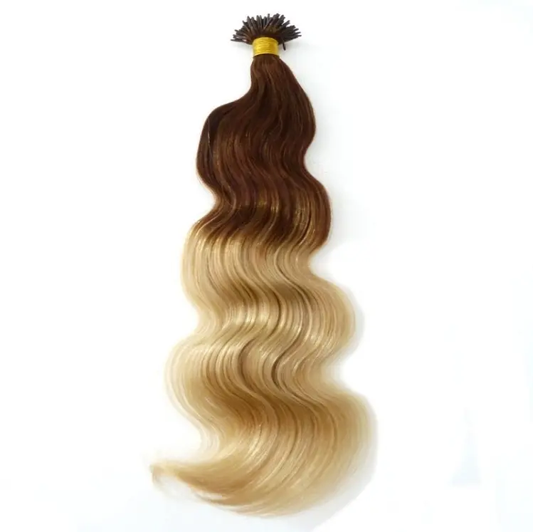 Longxin supply brazil human hair, double drawn nano ring curly hair extension for black women