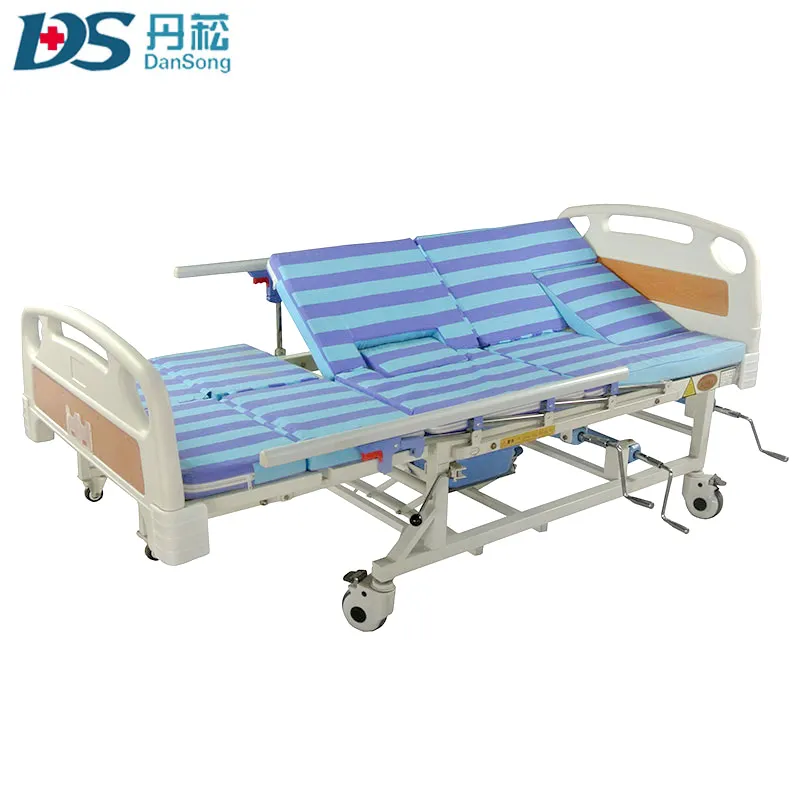 disabled use control handle hydraulic hospital bed price with table