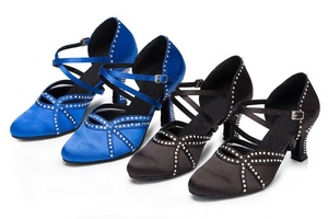 Baru Lembut Satin + Berlian Imitasi L161 Salsa Sepatu Wanita Latin - Product Image 6