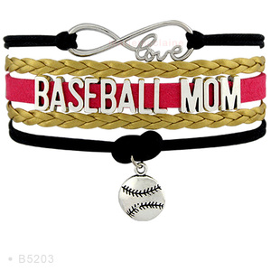 Bracciale da Baseball in Pelle con Charm 'Infinity Love <span class=keywords><strong>All</strong></span> Stars' per Uomo <span class=keywords><strong>e</strong></span> Donna, Prodotto dal Produttore - Product Image 3