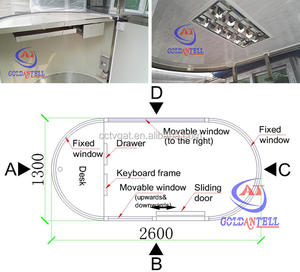 Caseta de Acero Moderna para Exteriores, Diseño de Quiosco, Tienda, Cabina para Venta de Boletos, Estacionamiento, Control de Tráfico - Product Image 4