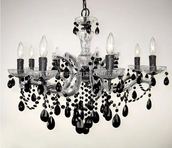 Cristal noir éclairage tiffany lampes en gros petite lampe suspendue maria theresa lustre moderne maria lustres pour Offre Spéciale