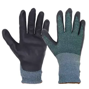 PRI SAFETY 18G Level 3 Anti-cut nitirle smooth Gloves, Cut Resistant Work GloveS