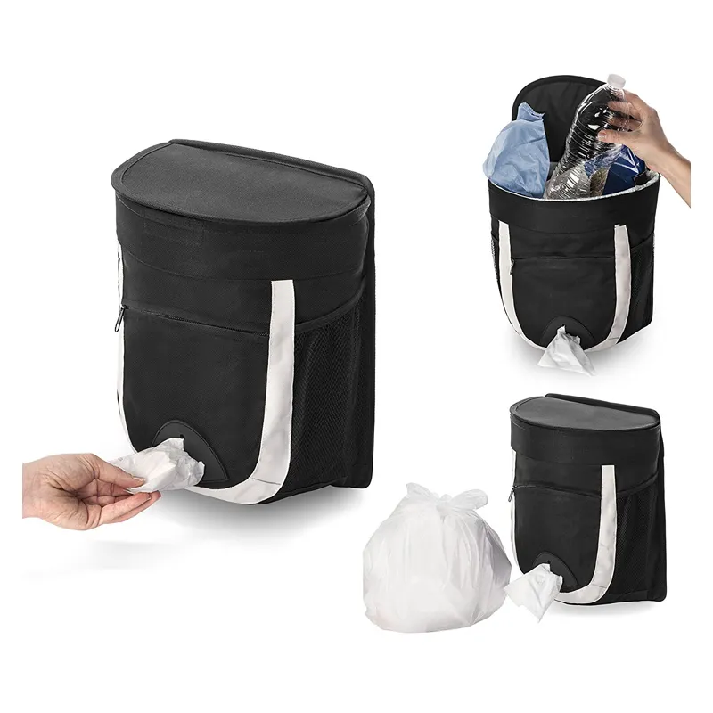 OEM custom hot selling cheap litter garbage bag with lid auto car trash can