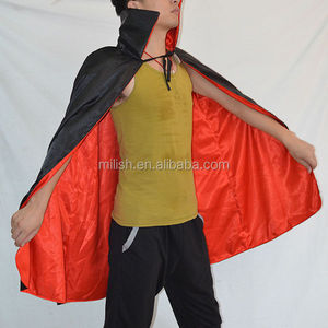 <span class=keywords><strong>Capa</strong></span> de Vampiro/Demonio de Halloween al por Mayor, Roja y Negra, de Doble Cara, CAPE-0110 - Product Image 4