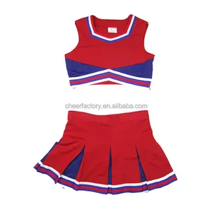 Atacado personalizado roupas cheerleader meninas uniforme com alta qualidade