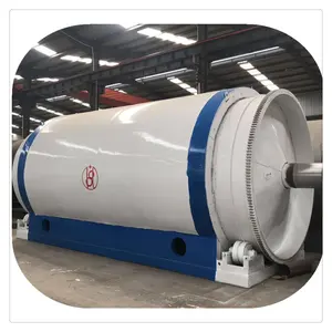 Rotating reactor waste tire to oil example of pyrolysis equipment