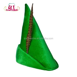 Deluxe Robin Hood Peter Pan Sombrero şapka tüyleri karnaval kostümleri için