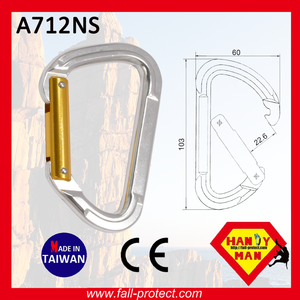 23KN High Strength Straight Gate Climbing Aluminum Carabiner With CE - Product Image 3
