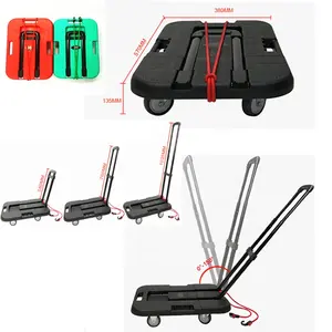 Folding Luggage Cart Hand Trolley Wheel Cart Ideal Personal Cart Folding Dolly Telescopic Handle Folding Hand Truck