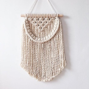 2020 dernière conception de macramé moderne couleur personnalisée élégant fait à la main tissu organique tenture murale 100% décor à la maison décor - Product Image 3