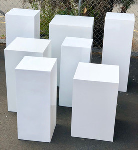 Cuadrado blanco partido perspex cilindro acrílico boda plinth pedestal - Product Image 4
