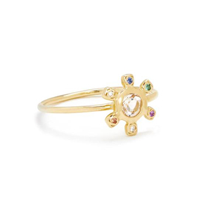 Gemnel gioielli di moda 925 Sterling silver arcobaleno sun flower <span class=keywords><strong>anello</strong></span> di <span class=keywords><strong>rubino</strong></span> - Product Image 6