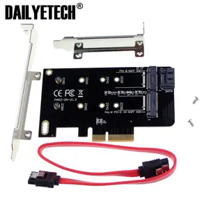 2 स्लॉट एडाप्टर कार्ड एम कुंजी M.2 NGFF PCI-ई X4 एडाप्टर बी कुंजी M.2 NGFF SSD SATA SSD DAILYETECH से