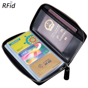 RFID Chặn PU Da Handmade Passport Chủ Bìa Nhựa Thẻ Tín Dụng Trường Hợp Du Lịch Hành Lý Hộ Chiếu Ví - Product Image 4
