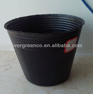 Black PE Soft Round Flower Pot Classic Design <strong>Small</strong> <strong>Planter</strong> for Outdoor Home Garden Nursery Decoration - Product Image 3