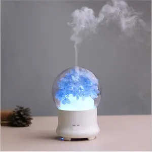 100Ml Mooie Onsterfelijke Bloem Aroma Diffuser Kleurrijke Nachtlampje Cool Mist Luchtbevochtiger Custom Gift Holiday Gift