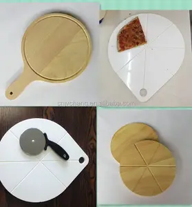 Hot Sale Custom Holz Pizza Peel Paddel Gummi Holz Pizza Schneiden Servier brett Pizza Tools Küchen geschirr