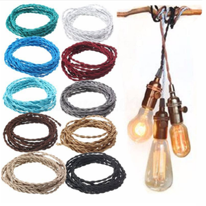 <span class=keywords><strong>2</strong></span> Core 0.75mm multicolor torcedura trenzado tela flexible del alambre del cable eléctrico Cable de iluminación de luz colgante - Product Image 1