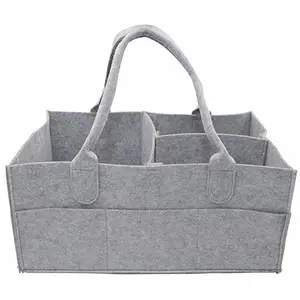 New design felt basket home decoration organizer insert bulk felt storage shopping bag