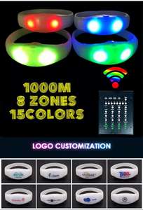 Großhandel Silikon Bewegung Aktiviert LED Custom Light Up Armband Armband Glow In The Dark - Product Image 5