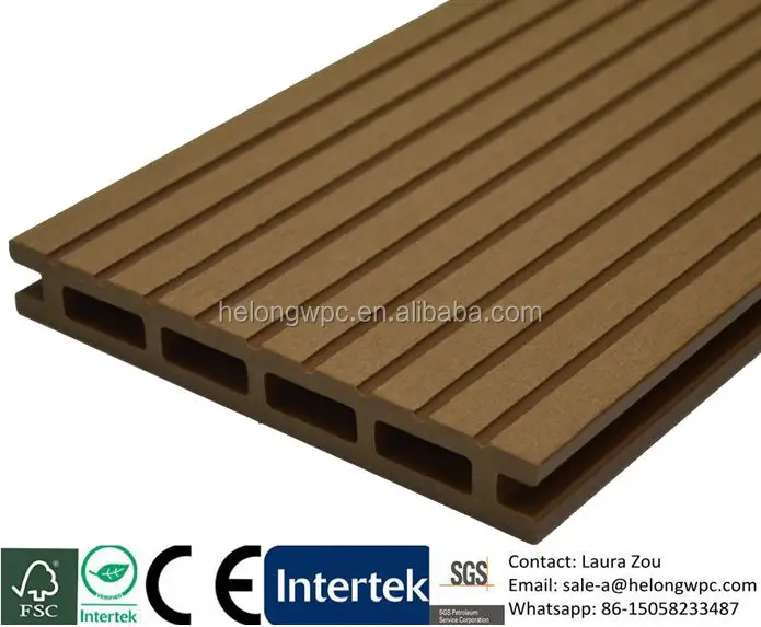 Outdoor /indoor WPC Decking/ Wood Plastic Composite Decking Produttore/a buon mercato decking composito