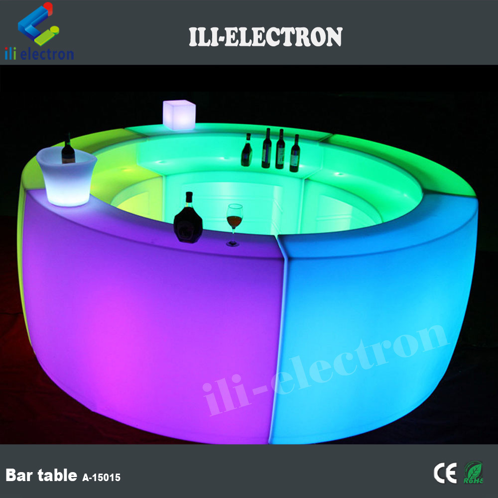 Commmercial comptoir de bar/moderne comptoir de bar/lumineux led comptoir de bar