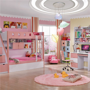 Vente chaude Enfants Ensemble <span class=keywords><strong>Rose</strong></span> En Bois Superposés Lit Ensemble - Product Image 1