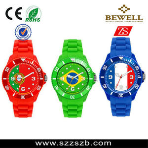 2.014 football fans come newly design, vogue silicone flag 2014 Word Cup <span class=keywords><strong>Brazil</strong></span> sport watch, <span class=keywords><strong>ba</strong></span> - Product Image 1