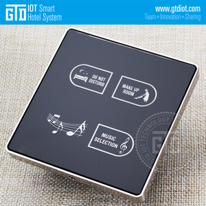 Système de sonnette tactile DND avec cadre en alliage de zinc intégré pour hôtel intelligent 12V DC - Product Image 6
