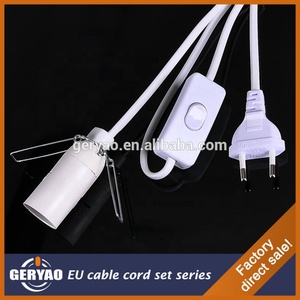 Bán Buôn Châu Âu Dây Điện + 2 Pin Cắm + Chuyển Đổi + E14 Ánh Sáng Chủ + Kim Loại Clip Bracket Himalaya Muối Đèn Dây Lắp Ráp - Product Image 3