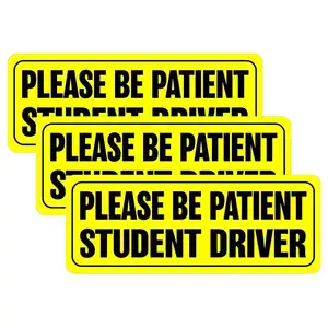 Custom car decal magnetic reflective student driver bumper sticker