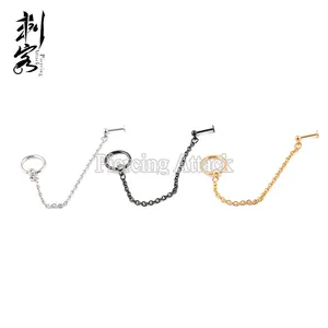 Phẫu Thuật Thép Gemmed Captive Bead Ring Với Chuỗi Liên Kết Sụn Vành Tai Piercing