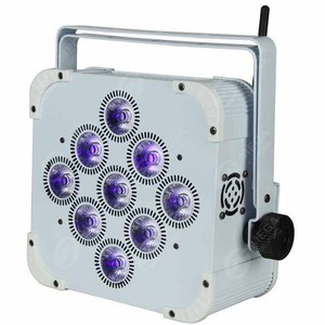 9 Cái 18W Rgbwa + Uv 6in1 Sân Khấu Đám Cưới Không Dây DMX Battery Powered <span class=keywords><strong>Led</strong></span> Ánh Sáng <span class=keywords><strong>Par</strong></span> Không Dây - Product Image 1
