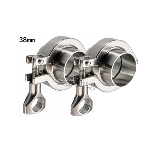 Полный комплект из нержавеющей стали 304 1-1/2 "трубчатый санитарный тройной зажим сварочный наконечник + три Клевер + силиконовая прокладка - Product Image 1