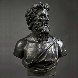 Busto de <span class=keywords><strong>hombre</strong></span> de bronce antiguo clásico de estilo occidental, tamaño real, para decoración de casa, jardín, parque, recuerdo. - Product Image 1