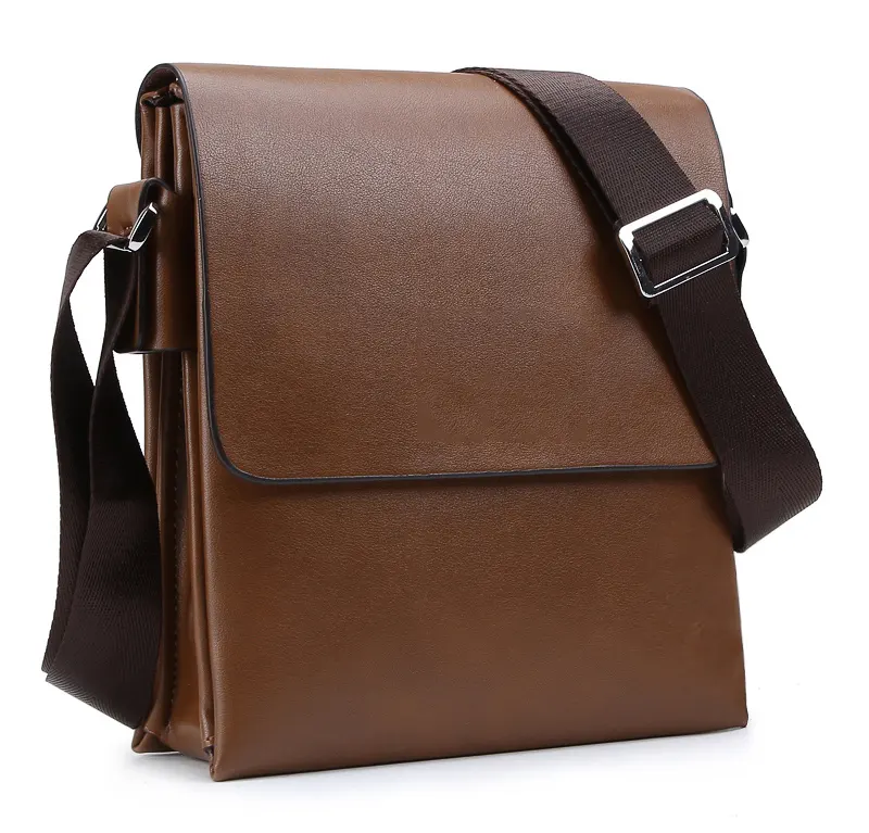 Hot Sale Brown Men's Leather Briefcase Bag Laptop Business Travel Bag For Men