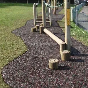 Playground Rubber Tiles Shredded Rubber Mulch