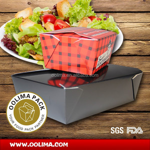 Ecológico lujo sacar los envases desechables caja de embalaje tarjeta, Pla película cajas de almuerzo pequeño - Product Image 1