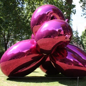 Métal Art Célèbre Moderne Poli En Plein Air Jardin En Acier Inoxydable Ballon Fleur Magenta par Jeff Koons - Product Image 2