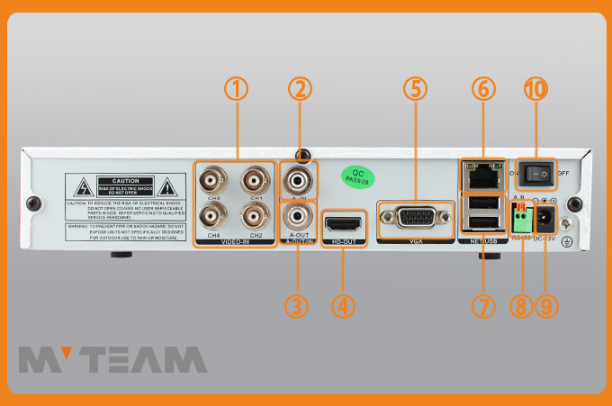 Hybride DVR XVR 8 Canal 4MP Pas Cher CCTV Système de Sécurité pour Vente
