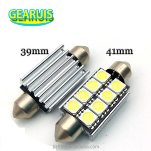 Xe Festoon C5W <span class=keywords><strong>CANBUS</strong></span> 8 SMD <span class=keywords><strong>5050</strong></span> <span class=keywords><strong>LED</strong></span> 39m 41mm 8smd nội thất mái vòm ánh sáng trắng DC 12V 1.5W phổ phù hợp - Product Image 1