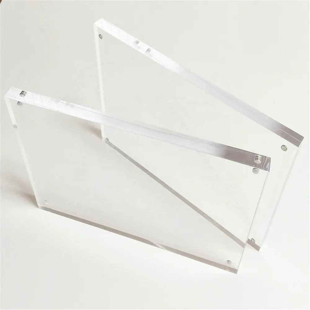Premium custom plexiglass products transparent crystal acrylic block frame