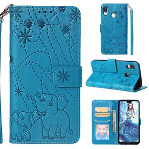 Étui en <span class=keywords><strong>cuir</strong></span> pour <span class=keywords><strong>Huawei</strong></span> P20 Pro, étui de téléphone imprimé éléphant pour <span class=keywords><strong>Huawei</strong></span> P20 <span class=keywords><strong>Lite</strong></span>, étui portefeuille à rabat avec support magnétique - Product Image 4