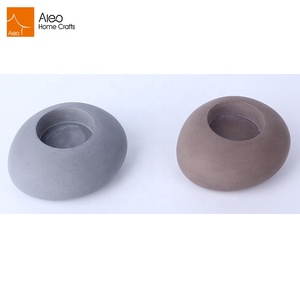 Bonne vente Conception Unique <span class=keywords><strong>Naturel</strong></span> Béton Ciment Oeuf En Forme De <span class=keywords><strong>Bougeoir</strong></span> pour La Maison De Décoration - Product Image 5