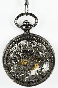 Orologio <span class=keywords><strong>da</strong></span> <span class=keywords><strong>Tasca</strong></span> Meccanico Vintage 2019 con Carica Manuale, Scheletrato, Motivo Fenice Portafortuna in Bronzo - Product Image 6