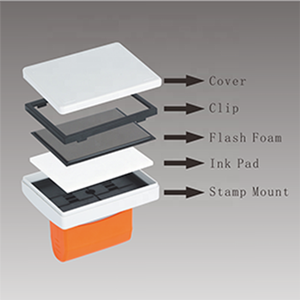 Matériaux pour tampons flash série F avec coussin en <span class=keywords><strong>mousse</strong></span> flash scellé de 4 mm et <span class=keywords><strong>tampon</strong></span> <span class=keywords><strong>encreur</strong></span> blanc - Product Image 5