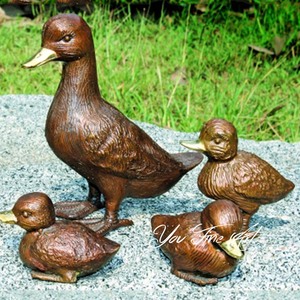 Statue <span class=keywords><strong>di</strong></span> Anatre in Volo in Bronzo a Grandezza Naturale per Decorazione <span class=keywords><strong>di</strong></span> Laghetti e Giardini, Scultura <span class=keywords><strong>di</strong></span> Uccelli in Metallo Personalizzata - Product Image 3